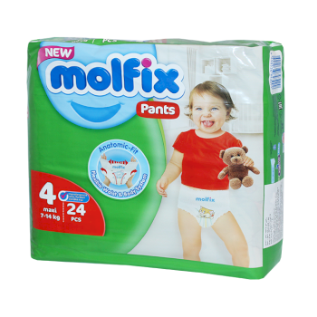 فوط اطفال مولفيكس كلوت 3D رقم(4) 24فوطة/6زرف